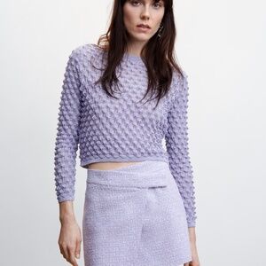 Mango Lilac/Silver Crop Sweater (NWT)